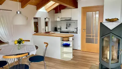 Küche/Küchenzeile in der Unterkunft Ferienwohnung Anneliese
