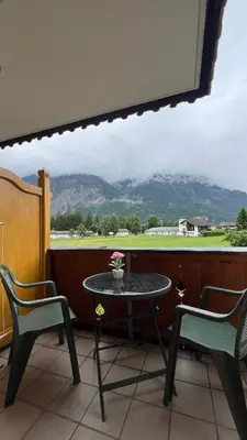 Ein allgemeiner Bergblick oder ein Berglick von der Ferienwohnung aus
