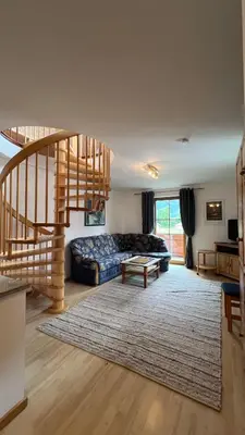 Ein Sitzbereich in der Unterkunft Wichtel Haus