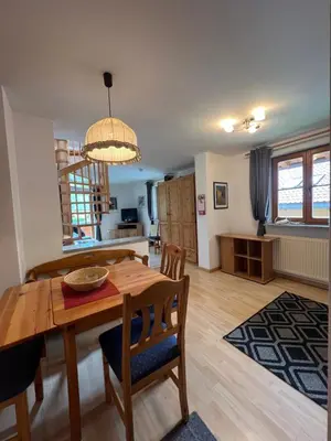 Ein Sitzbereich in der Unterkunft Wichtel Haus