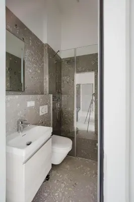 Ein Badezimmer in der Unterkunft Mangfalltal Studios