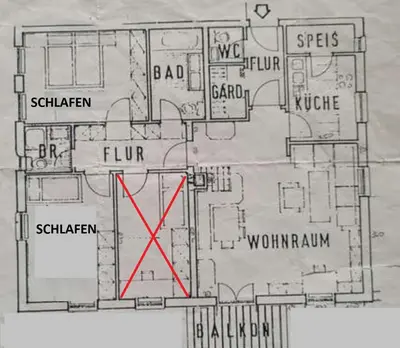 Grundriss der Unterkunft Ferienwohnung Am Kurpark