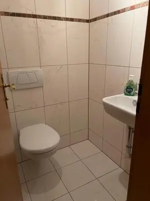 Ein Badezimmer in der Unterkunft Ferienwohnung Am Kurpark