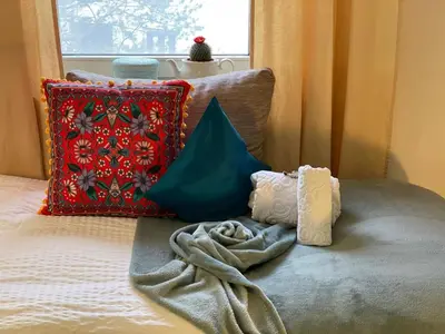 Ein Bett oder Betten in einem Zimmer der Unterkunft Fridas Room-Dein Rückzugsort