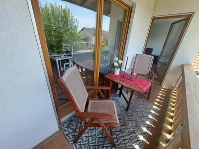 Ein Balkon oder eine Terrasse in der Unterkunft Ferienwohnung See und Sonne