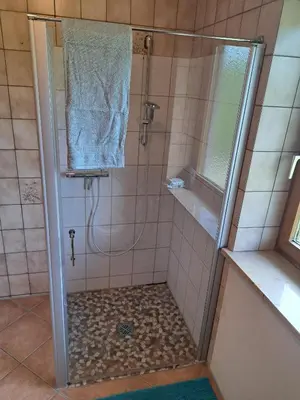 Ein Badezimmer in der Unterkunft Ferienwohnung See und Sonne