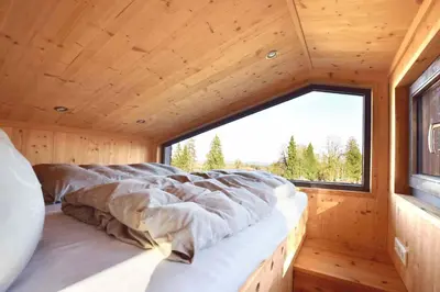 Ein Bett oder Betten in einem Zimmer der Unterkunft SEINZ Tiny House Natururlaub