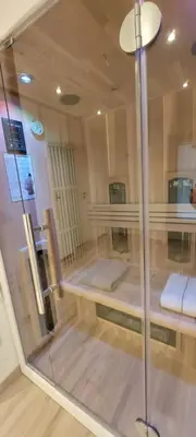 Ein Badezimmer in der Unterkunft Feriensuite Romeo Mittenwald