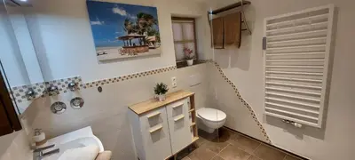 Ein Badezimmer in der Unterkunft Feriensuite Romeo Mittenwald