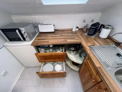 Küche/Küchenzeile in der Unterkunft 4Bed I Klima I 3 Room I Wash I Küche I Parkplatz