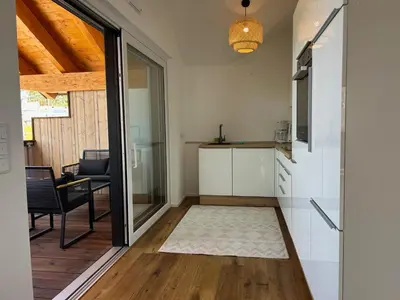 Ein Sitzbereich in der Unterkunft Bergzauber Suite