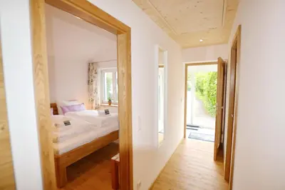 Ein Bett oder Betten in einem Zimmer der Unterkunft Haus Weitblick