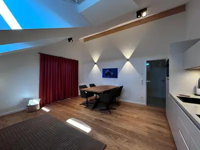 TV/Unterhaltungsangebot in der Unterkunft Moderne Ferienwohnung Übersee