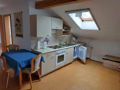 Küche/Küchenzeile in der Unterkunft Hechlhof