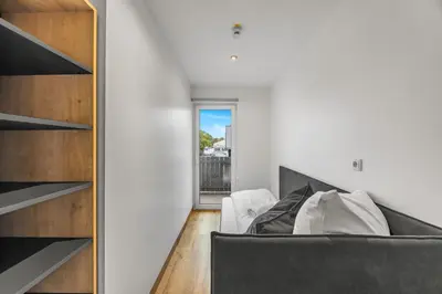 Ein Sitzbereich in der Unterkunft Creativ Wohnen Apartmenthaus Forstinning