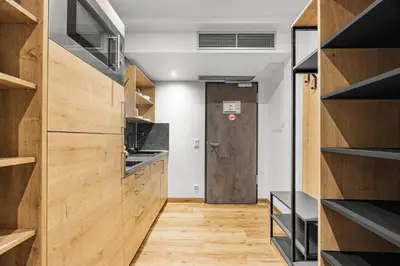Küche/Küchenzeile in der Unterkunft Creativ Wohnen Apartmenthaus Forstinning