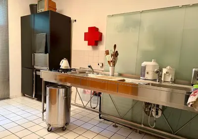 Küche/Küchenzeile in der Unterkunft Aussergewöhnlich schönes Zimmer in München-Schwabing
