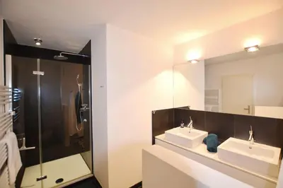 Ein Badezimmer in der Unterkunft Parkblick