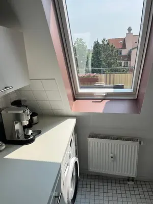 Küche/Küchenzeile in der Unterkunft City-Apartment with private Rooftop Terrace