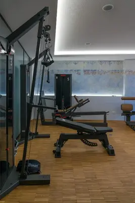 Das Fitnesscenter und/oder die Fitnesseinrichtungen in der Unterkunft Aktiv Hotel am Inn