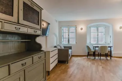 Küche/Küchenzeile in der Unterkunft Aktiv Hotel am Inn