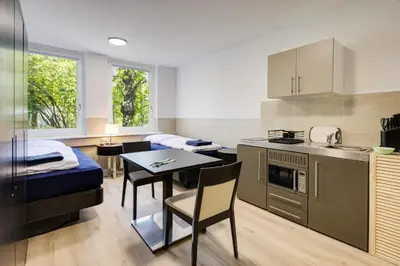Küche/Küchenzeile in der Unterkunft Westpark Living