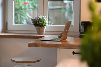 Grundriss der Unterkunft Ferienwohnung Lämmche, EG mit eingezäuntem Garten