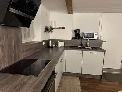Küche/Küchenzeile in der Unterkunft Haus Monika - wunderschöne ruhige Wohnung
