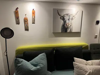 Ein Sitzbereich in der Unterkunft Haus Monika - wunderschöne ruhige Wohnung