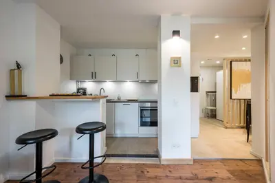 Küche/Küchenzeile in der Unterkunft Schöne Wohnung Entspannungsoase'