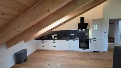 Küche/Küchenzeile in der Unterkunft Ferienwohnung Lederer