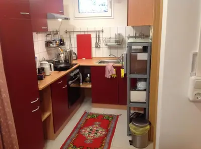 Küche/Küchenzeile in der Unterkunft Am Berg-Ferienwohnung