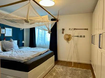 Ein Bett oder Betten in einem Zimmer der Unterkunft Wohlfühloase mit Pool, Kamin & großer Terrasse
