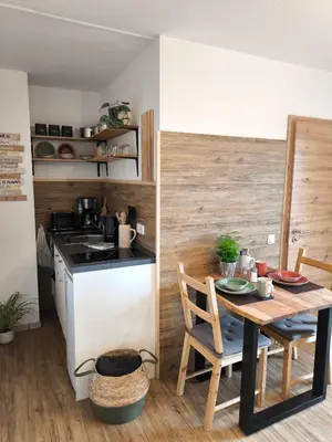 Küche/Küchenzeile in der Unterkunft Ferienwohnung Claire