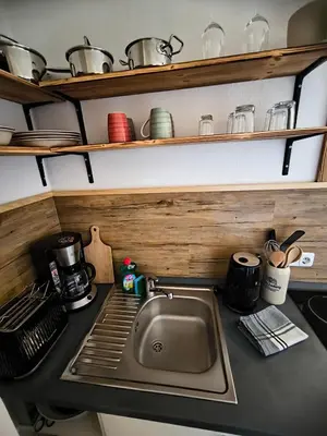 Küche/Küchenzeile in der Unterkunft Ferienwohnung Claire