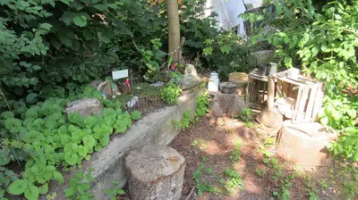 Ein Garten an der Unterkunft Familiennest Vogelwuid
