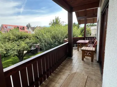 Ein Balkon oder eine Terrasse in der Unterkunft Puchheim Apartment