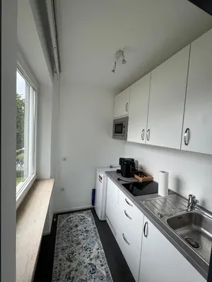 Küche/Küchenzeile in der Unterkunft Exklusives Studio im Zentrum