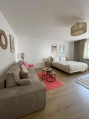 Ein Sitzbereich in der Unterkunft NEU - Apartment Lago am Chiemsee