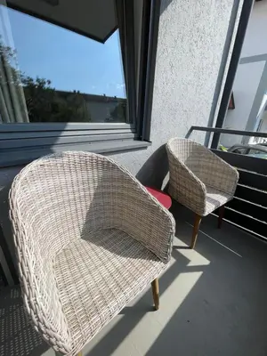 Ein Sitzbereich in der Unterkunft NEU - Apartment Lago am Chiemsee