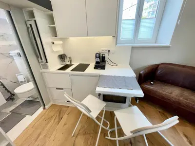 Küche/Küchenzeile in der Unterkunft Voll ausgestattetes Apartment in der Au