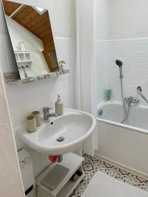 Ein Badezimmer in der Unterkunft Ferienhaus Fischermartl am Ammersee