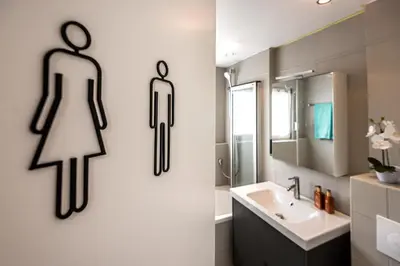 Ein Badezimmer in der Unterkunft Im Grasweg