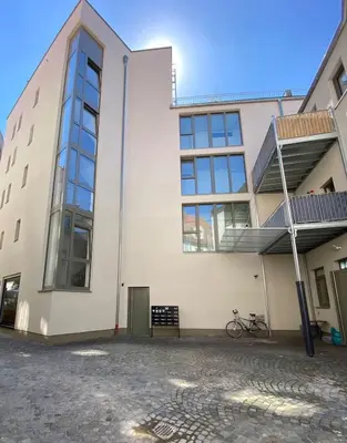 Das Gebäude in dem sich die Ferienwohnung befindet