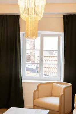 Ein Sitzbereich in der Unterkunft ღLiboria Villa Münter
