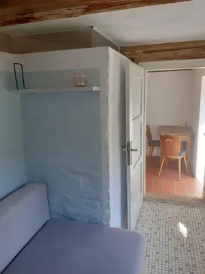 Ein Sitzbereich in der Unterkunft Ferienwohnung Terwey