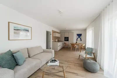 Küche/Küchenzeile in der Unterkunft Bay 47° Boutique Apartments am Chiemsee