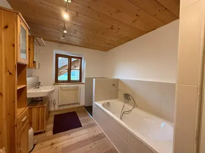 Ein Badezimmer in der Unterkunft Langegger Alm - Almhütte
