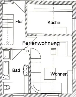 Grundriss der Unterkunft Langegger Alm - Almhütte