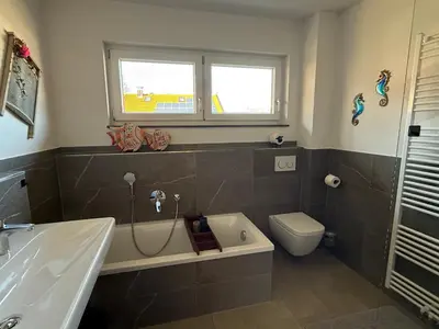 Ein Badezimmer in der Unterkunft Wohnung Kirchstein Highlight Fliegenfischen auf der Isar